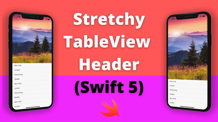 Stretchy TableView Header in App (Swift 5, Xcode 12, iOS 2020) - iOS Development