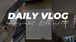 spend a day in the life with me vlog... LSAT, internship, work, and school