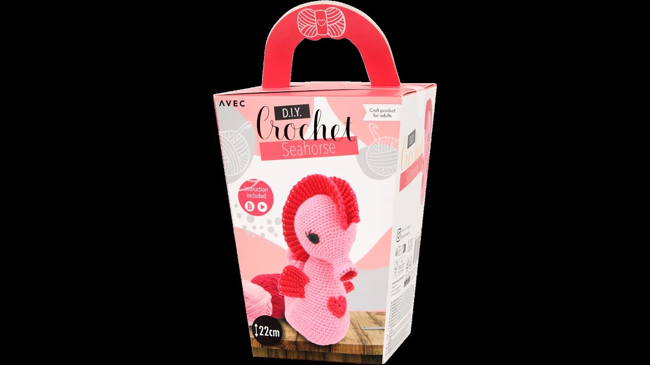 Caballito de mar a crochet, kit del Action, tutorial, parte 1, cabeza