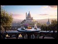 Marseille Morning Café View – Sunrise at Notre-Dame de la Garde | Relaxing Jazz Piano Ambience