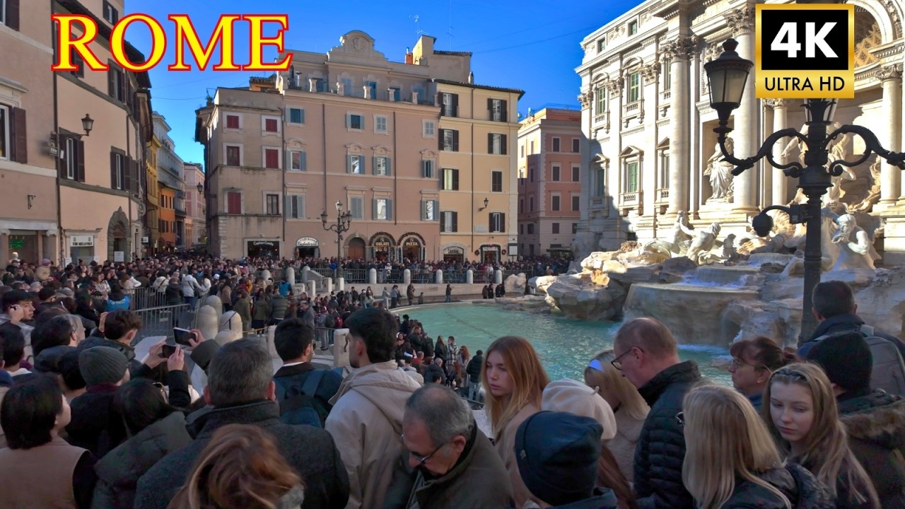 Рим, Италия 🇮🇹 - Рим будет переполнен в январе 2026 года | Пешеходная экскурсия 4K