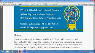 Energy Efficient Adaptive Resource Management for Real Time Vehicular Cloud Services