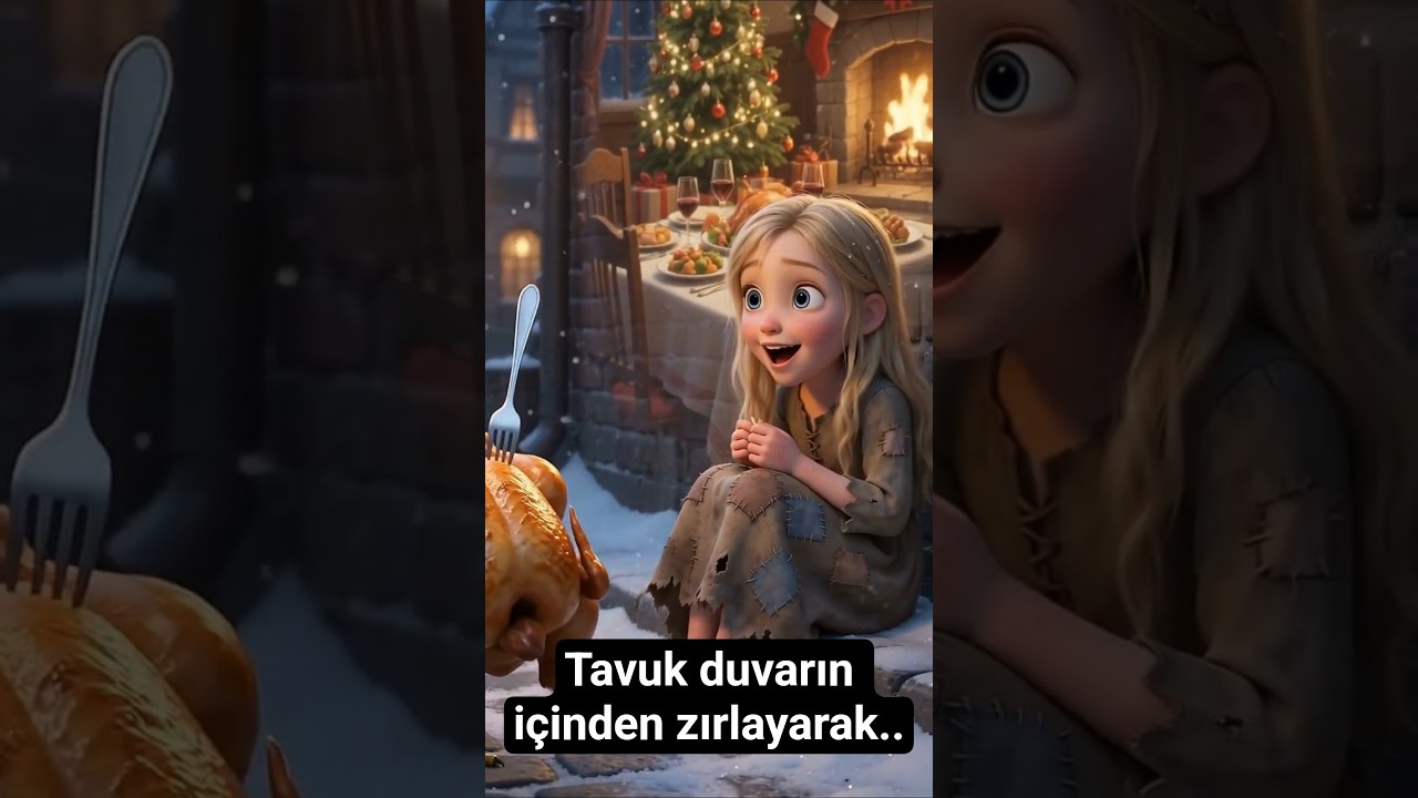 Kibriti Yakınca Karşısına Kocaman Bir Ziyafet Çıktı! 🤯🍗✨ #shorts #çocukanimasyon #uykumasalı