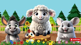 Cute Little Farm Animal Sounds: Sheep, Donkey, Chinchilla, Chicken | Music For Relax