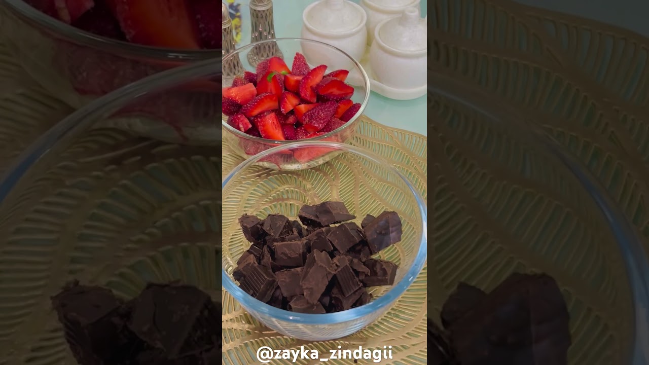 Viral strawberry chocolate dessert🍓 || Easy dessert recipe | zayka_zindagii #desserts