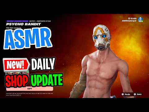 ASMR Fortnite Shop Borderlands Psycho Bandit Skin is Back! Daily Update Today 🎮🎧 Relaxing Whisper 😴💤