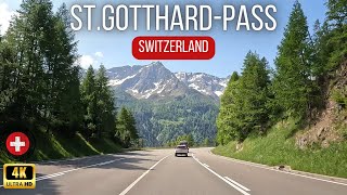 St.Gotthard Pass  Airolo  Göschenen  old Tremola road Switzerland 4K Drivinig Tour