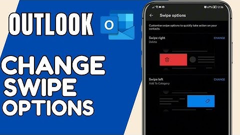 How To Customize Swipe Options On Outlook | iOS & Android