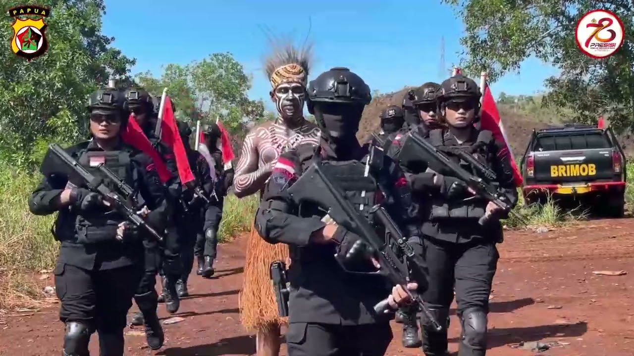 Sat Brimob Polda Papua Gelar Acara Tradisi Pengambilan Air Suci Jelang HUT Bhayangkara ke – 78