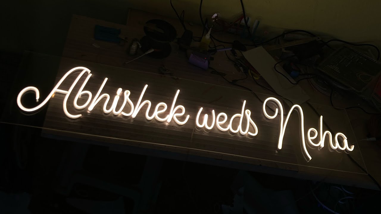 How to make neon sign board. Neon Light Sign Good Business Idea. YouTube