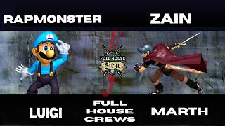 RapMonster (Luigi) vs Zain (Marth) Full House Siege Crew Battle