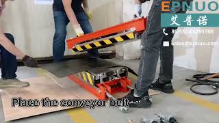 Portable conveyor belt Vulcanizing machine operation video
