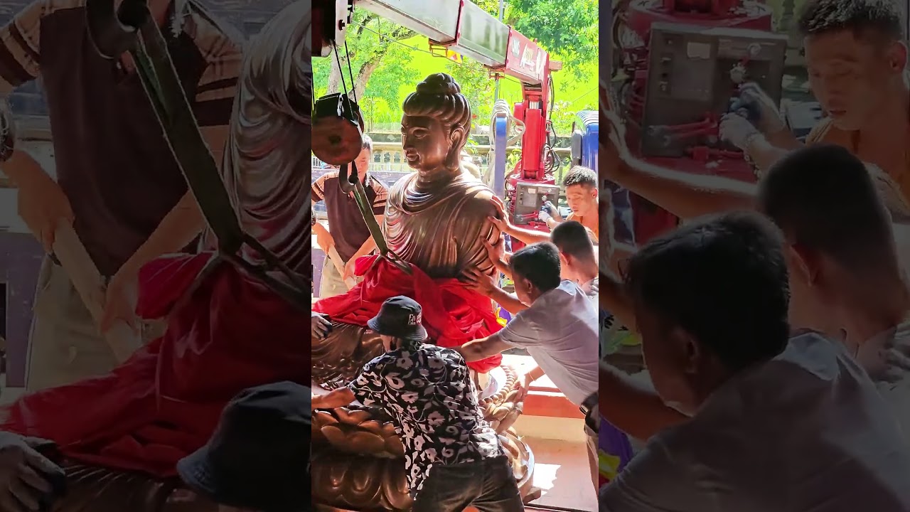 Lắp đặt tượng Phật Thích Ca tại Hải Phòng