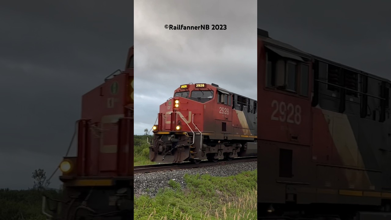CN Train with Potash cars passes former Potash Mine!