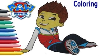 Paw Patrol Coloring Book Ryder. Markers Speed. How to color Ryder