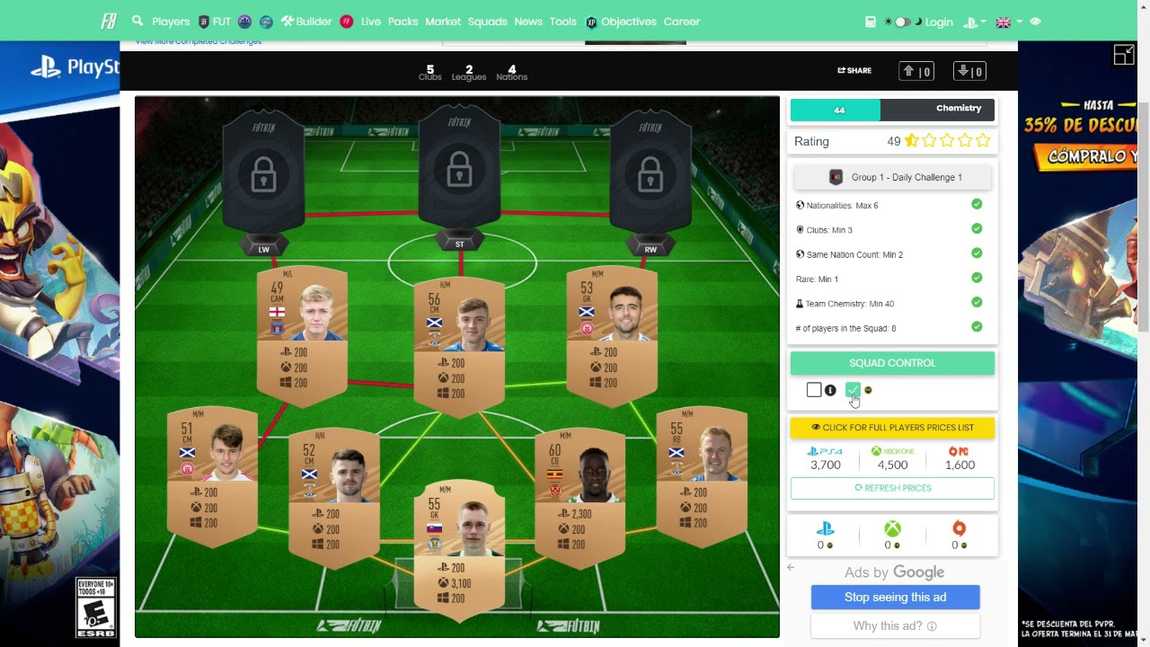 Group 1 - Daily Challenge 1 SBC - FIFA 21
