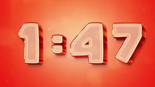 5 Minute Countdown Orange Bold Shimmer Party Timer 🎉🥳🪅