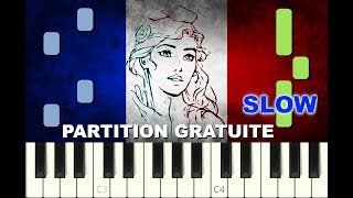 SLOW piano tutorial "LA MARSEILLAISE" avec partition gratuite (pdf)