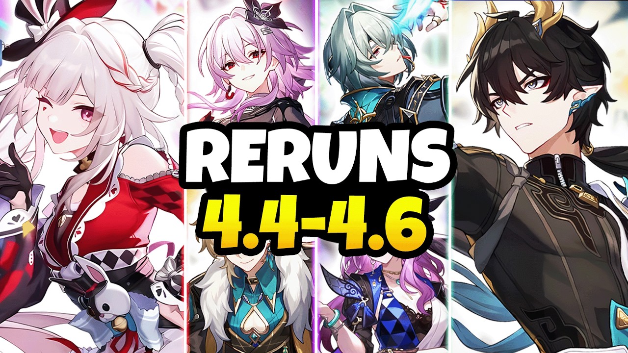 Honkai Rerun Graph NEW UPDATE! RERUN BANNER ROADMAP FOR 4.4-4.6 | Dan Heng PT, Sparxie ...