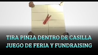 TIRA LA PINZA DENTRO DE CASILLA JUEGO DE FERIA Y RECAUDACIÓN DE FONDOS