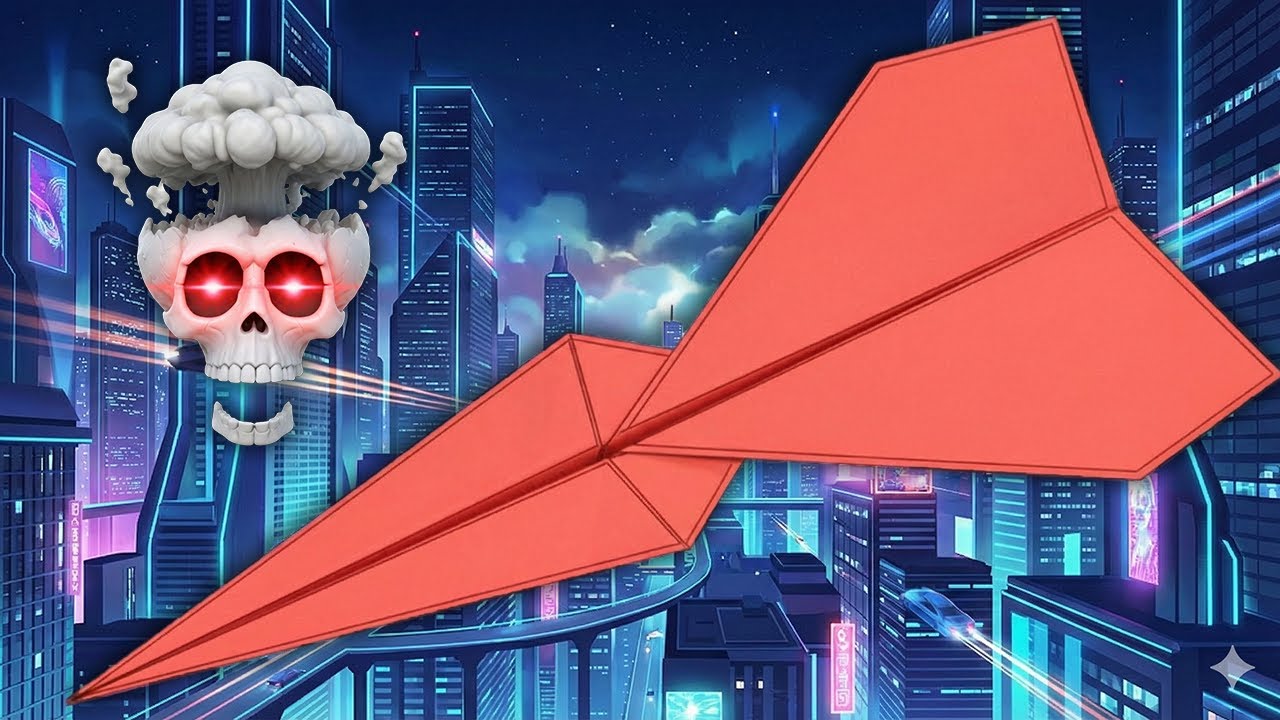 Самый Простой Самолетик из Бумаги, Который Летит Далеко! РЕКОРД по Дистанции!