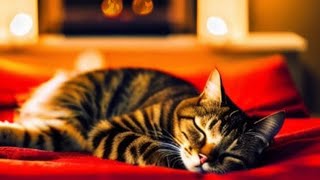 ? super relaxing cat purring asmr |cozy autumn fireplace ambience|cure insomnia catmusic catpurr