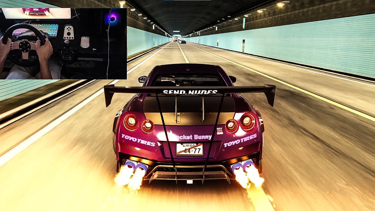 1015HP Nissan GT-R R35 in Traffic Full Send! - Assetto Corsa | Logitech ...