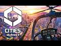 Cities Skylines 2 em Primeira Pessoa (POV): Andando de helicóptero ambulância na Cidade