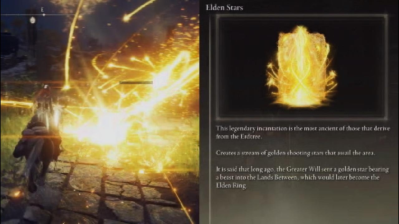 Elden Ring Elden Stars Spell Demonstration Holy Frozen Orb from D2