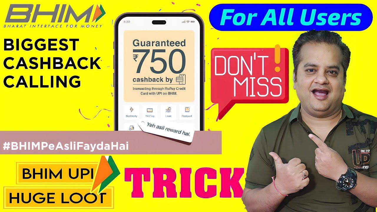 Earn Flat 750 Cashback Trick 😁 Bhim Upi & Rupay Credit Card Loot Offer 🔥 750 Caahback Per Account 🤑