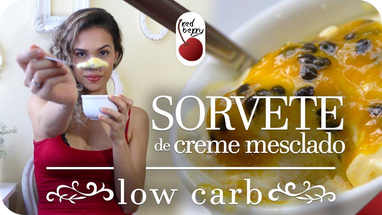 SORVETE LOW CARB | CREME MESCLADO | Super Cremoso e Fácil!