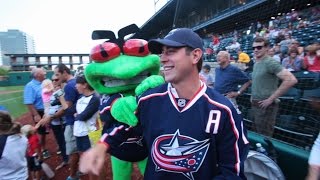 Brandon Dubinsky at the Columbus Clippers Game