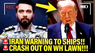 Trump CRASHES OUT on WH LAWN after IRAN WARNING to SHIPS!!!