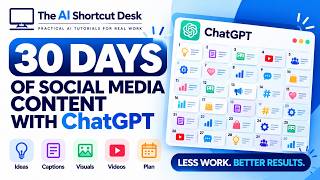 How to Plan 30 Days of Social Media Content with ChatGPT | Step-by-Step Tutorial