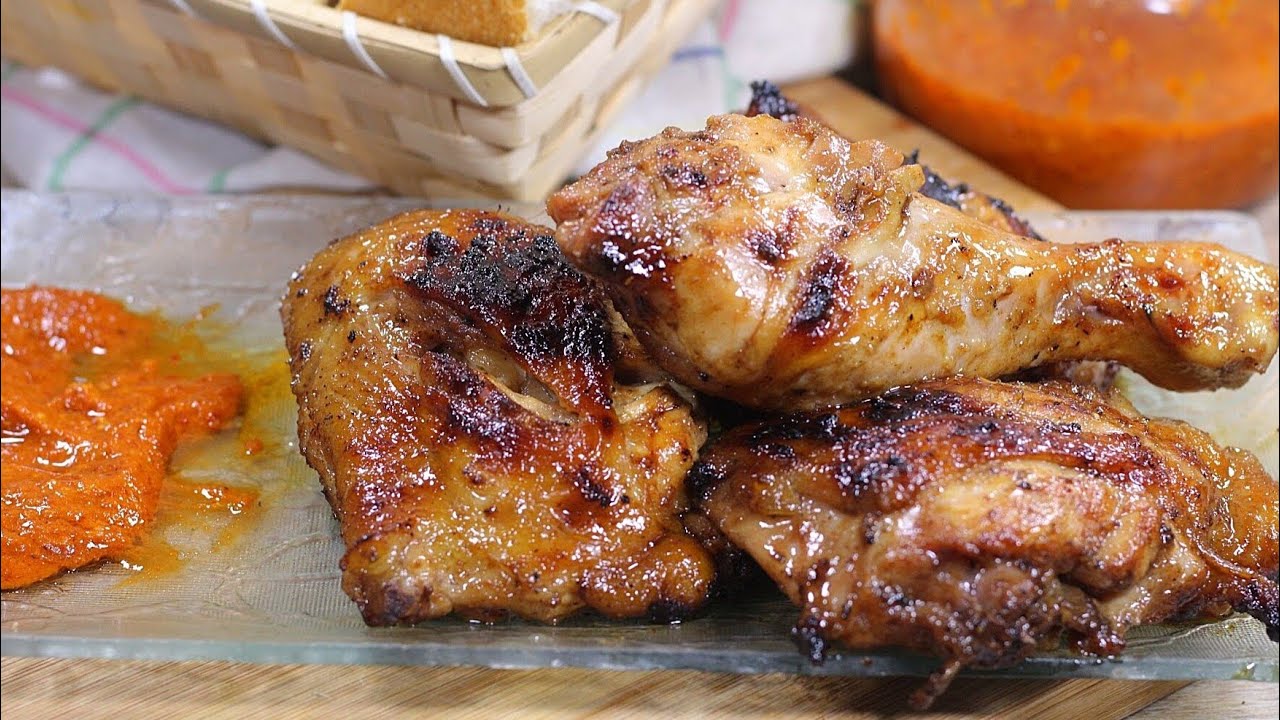 POULET BRAISÉ au feu de charbon /cuisses de poulet grillées  [meilleure marinade fait maison ]