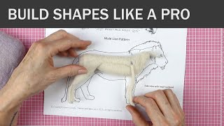 Start Building Realistic Animal Body Shapes | Free Lion Pattern | Needle Felting Beginner (FAQ #12) Start Building Realistic Animal Body Shapes | Free Lion Pattern | Needle Felting Beginner (FAQ #12)