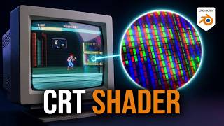 Realistic Procedural CRT Monitor Shader in Blender