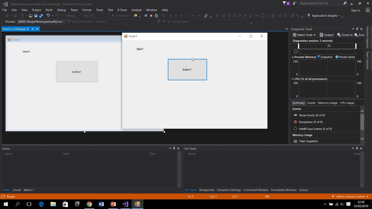 Tutorial Pemrograman C# (C-Sharp) Windows Form - Part 1 : Pengenalan ...