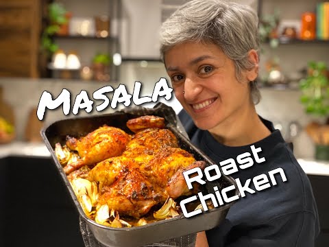 MASALA ROAST CHICKEN with SOUR AND SPICY ROAST POTATOES  Best roast chicken  Food with Chetna