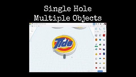 TinkerCAD Tips!  Single Hole Thru Multiple Objects.   #tinkercad #caddesign #3dprintable #3dprinting