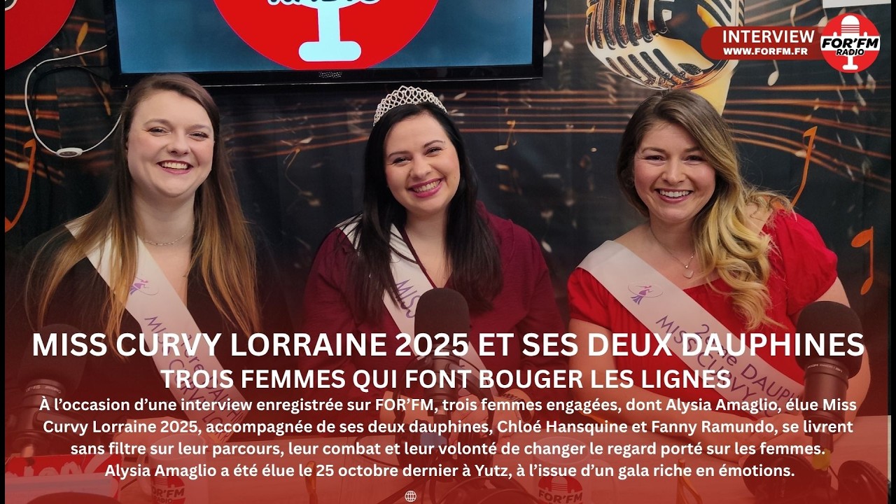 Miss Curvy Lorraine 2025 et ses deux dauphines