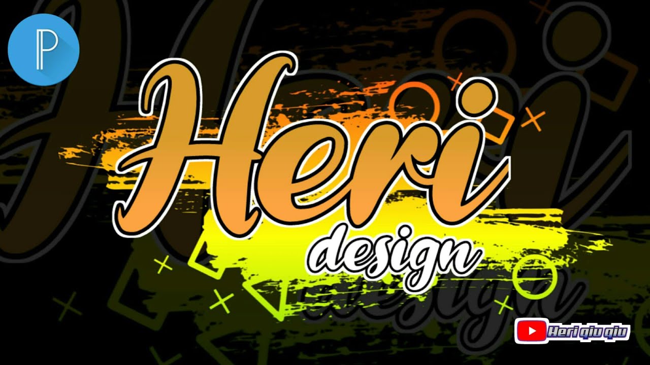 Tutorial cara edit logo atau nama di Pixellab 2020 Tutorial Design