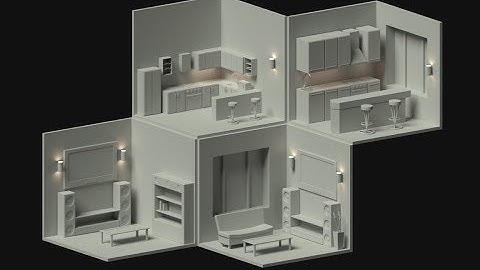 Blender: Modeling an Isometric Cutaway House (Part 5)