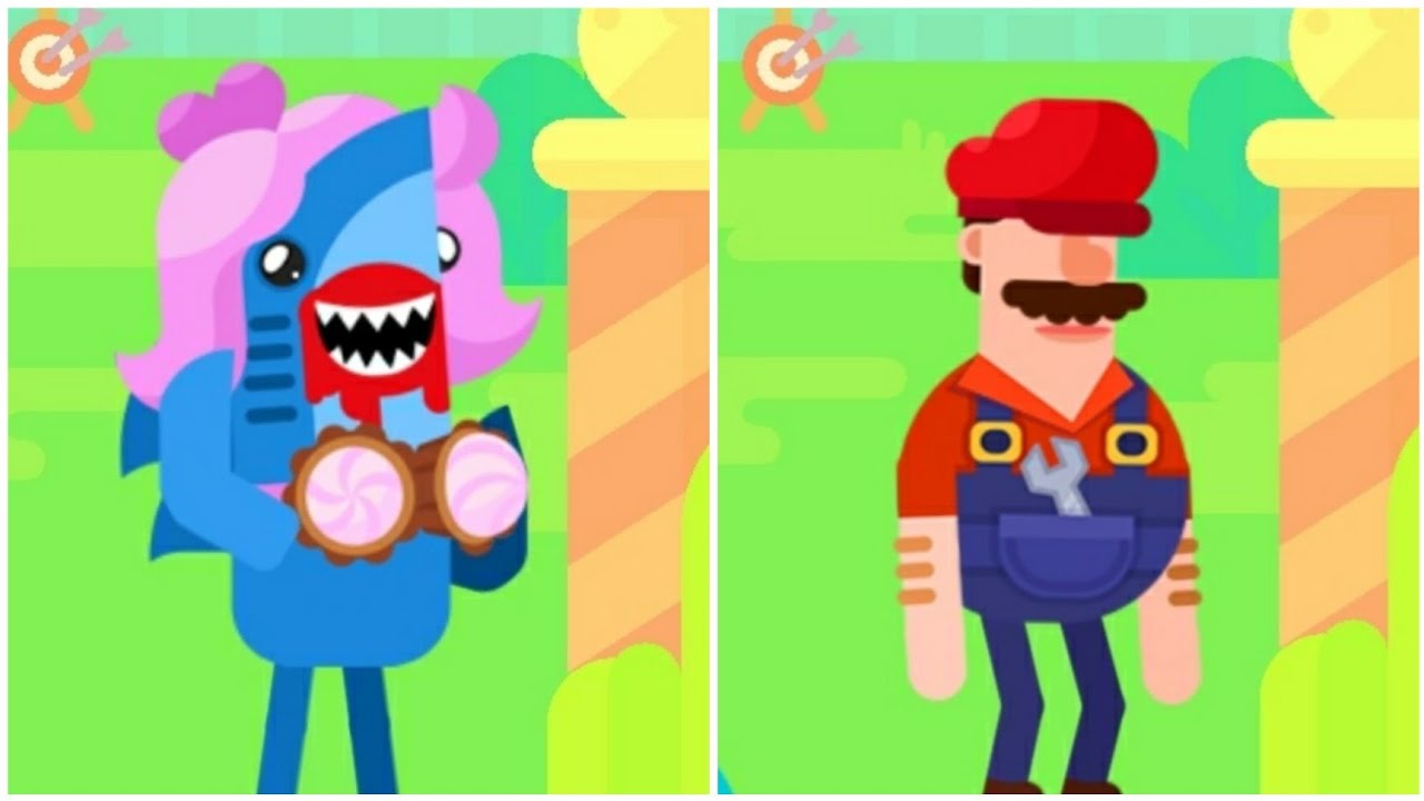 Bowmasters Gameplay Of Shark The Sea Princess Youtube 