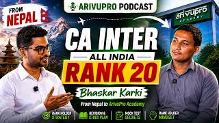 How he Cracked CA Inter AIR 20 in First Attempt 🏆 | CA Rank Holder Podcast |  ArivuPro