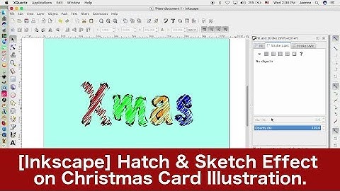 [Inkscape] Hatch & Sketch Effect on Christmas Card Illustration.