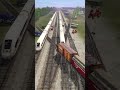 Kereta Api Panjang Melintasi 3 Kereta Api Cepat #train #indianrailways #railway #railroad #railways
