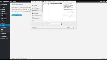 Importing Demo Content