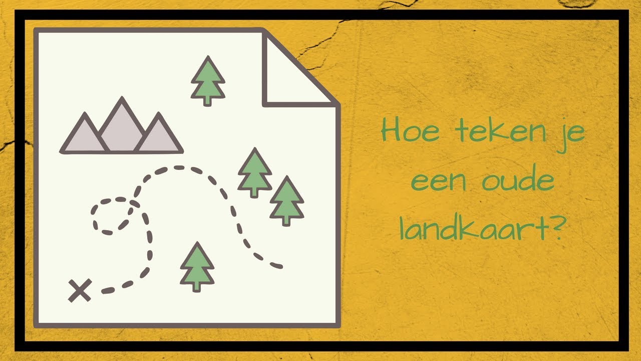 HOW TO HOE TEKEN JE EEN OUDE LANDKAART/ HOW TO DRAW AN OLD MAP - YouTube