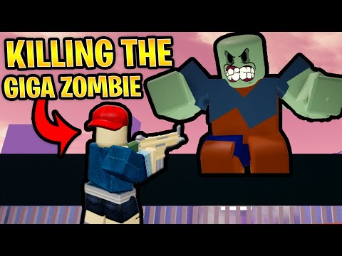 I Killed The Giga Zombie In Roblox Zombie Strike Youtube - zombie killing gun read disc roblox